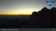 Archiv Foto Dachstein Gletscher: Webcam Bergstation Hunerkogel (2700 m) 18:00