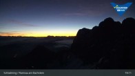 Archiv Foto Dachstein Gletscher: Webcam Bergstation Hunerkogel (2700 m) 18:00