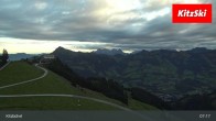 Archived image Webcam Kitzbühel: View Top Station Hahnenkamm 06:00