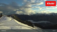 Archived image Webcam Kitzbühel: View Top Station Hahnenkamm 06:00