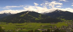 Archived image Webcam Enjoy the view from the 'Berggasthof Habersattgut' into the Enns valley 13:00