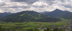 Archived image Webcam Enjoy the view from the 'Berggasthof Habersattgut' into the Enns valley 13:00