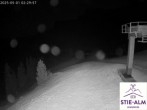 Archiv Foto Webcam Stiealm unterhalb des Latschenkopfes 01:00