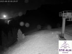 Archiv Foto Webcam Stiealm unterhalb des Latschenkopfes 23:00