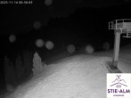 Archiv Foto Webcam Stiealm unterhalb des Latschenkopfes 23:00