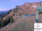 Archiv Foto Webcam Stiealm unterhalb des Latschenkopfes 06:00