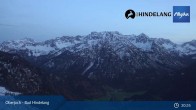 Archiv Foto Webcam Panoramablick von der Bergstation in Oberjoch 19:00