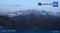 Archiv Foto Webcam Panoramablick von der Bergstation in Oberjoch 04:00