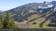 Archiv Foto Webcam Panoramablick von der Bergstation in Oberjoch 12:00