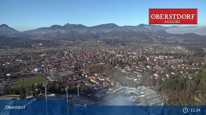 Webcam Aussicht auf Oberstdorf von der Ski-Schanze ...