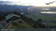 Archiv Foto Webcam Fernblick von der Bergstation am Tegelberg 20:00