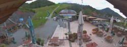 Archived image Webcam Oberaudorf Hocheck ski resort: base station 09:00