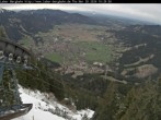 Archiv Foto Webcam Blick auf Oberammergau (Laber Bahn Bergstation) 09:00