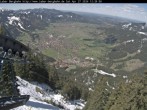 Archiv Foto Webcam Blick auf Oberammergau (Laber Bahn Bergstation) 11:00