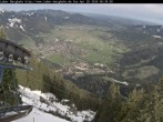 Archived image Webcam View of Oberammergau (Laber Bahn mountain station) 07:00