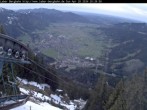 Archived image Webcam View of Oberammergau (Laber Bahn mountain station) 19:00