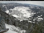 Archived image Webcam View of Oberammergau (Laber Bahn mountain station) 11:00