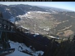 Archived image Webcam View of Oberammergau (Laber Bahn mountain station) 11:00