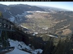 Archived image Webcam View of Oberammergau (Laber Bahn mountain station) 13:00