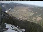 Archiv Foto Webcam Blick auf Oberammergau (Laber Bahn Bergstation) 09:00