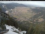 Archiv Foto Webcam Blick auf Oberammergau (Laber Bahn Bergstation) 11:00