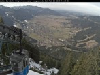 Archiv Foto Webcam Blick auf Oberammergau (Laber Bahn Bergstation) 13:00