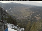 Archiv Foto Webcam Blick auf Oberammergau (Laber Bahn Bergstation) 15:00