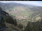 Archiv Foto Webcam Blick auf Oberammergau (Laber Bahn Bergstation) 11:00
