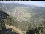 Archived image Webcam View of Oberammergau (Laber Bahn mountain station) 09:00