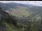 Archiv Foto Webcam Blick auf Oberammergau (Laber Bahn Bergstation) 13:00