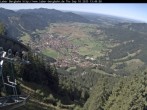 Archiv Foto Webcam Blick auf Oberammergau (Laber Bahn Bergstation) 12:00