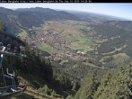 Archiv Foto Webcam Blick auf Oberammergau (Laber Bahn Bergstation) 13:00
