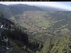 Archiv Foto Webcam Blick auf Oberammergau (Laber Bahn Bergstation) 13:00