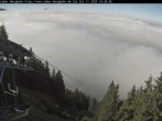 Archiv Foto Webcam Blick auf Oberammergau (Laber Bahn Bergstation) 13:00