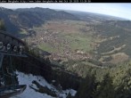 Archiv Foto Webcam Blick auf Oberammergau (Laber Bahn Bergstation) 11:00