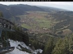 Archiv Foto Webcam Blick auf Oberammergau (Laber Bahn Bergstation) 13:00