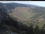 Archiv Foto Webcam Blick auf Oberammergau (Laber Bahn Bergstation) 11:00