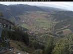 Archiv Foto Webcam Blick auf Oberammergau (Laber Bahn Bergstation) 13:00