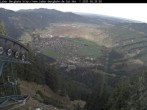 Archiv Foto Webcam Blick auf Oberammergau (Laber Bahn Bergstation) 07:00