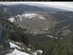 Archiv Foto Webcam Blick auf Oberammergau (Laber Bahn Bergstation) 13:00