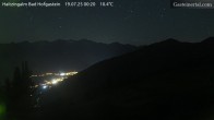 Archiv Foto Webcam Bad Hofgastein: Ausblick Haitzingalm 23:00