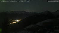 Archiv Foto Webcam Bad Hofgastein: Ausblick Haitzingalm 23:00