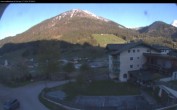 Archived image Webcam features a view of the Tennergebirge mountains 01:00