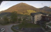 Archived image Webcam features a view of the Tennergebirge mountains 05:00
