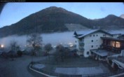 Archived image Webcam features a view of the Tennergebirge mountains 05:00