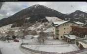 Archived image Webcam features a view of the Tennergebirge mountains 09:00