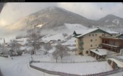 Archived image Webcam features a view of the Tennergebirge mountains 07:00