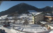 Archived image Webcam features a view of the Tennergebirge mountains 13:00