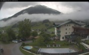 Archived image Webcam features a view of the Tennergebirge mountains 05:00