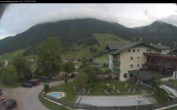 Archived image Webcam features a view of the Tennergebirge mountains 05:00